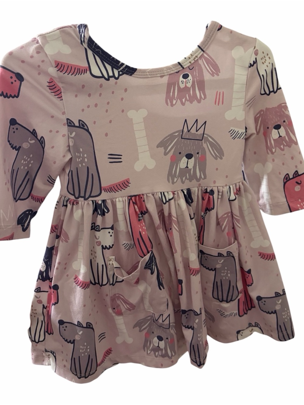 Puppy Party Pocket Twirl Dress by Mila & Rose 12-24 months